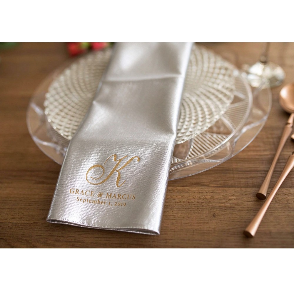 Table Number Gold - 100Pcs Custom Linen Feel Cocktail Napkins,