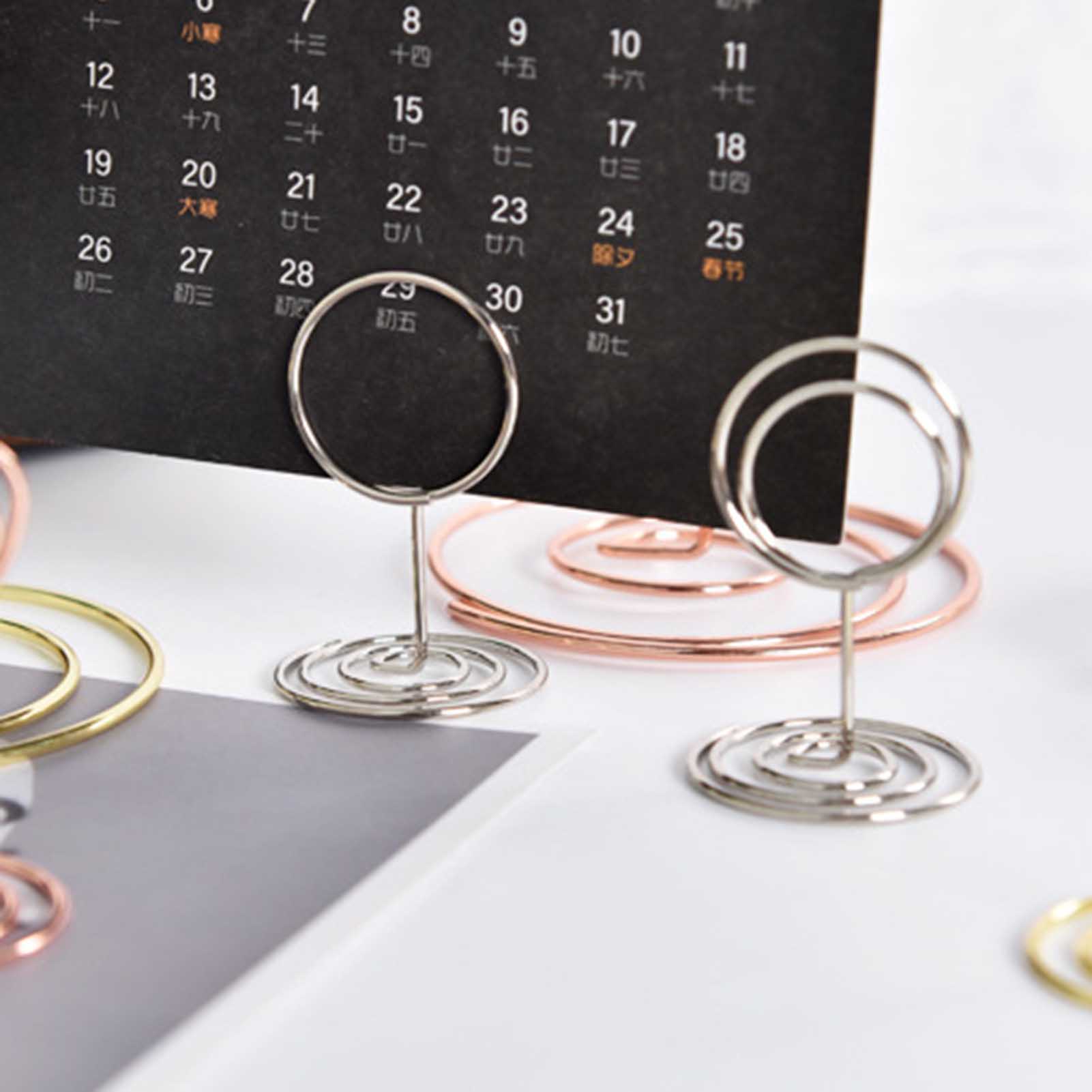 5pcs Dining Slot Card Holder F - Table Number Gold ulasan dan harga