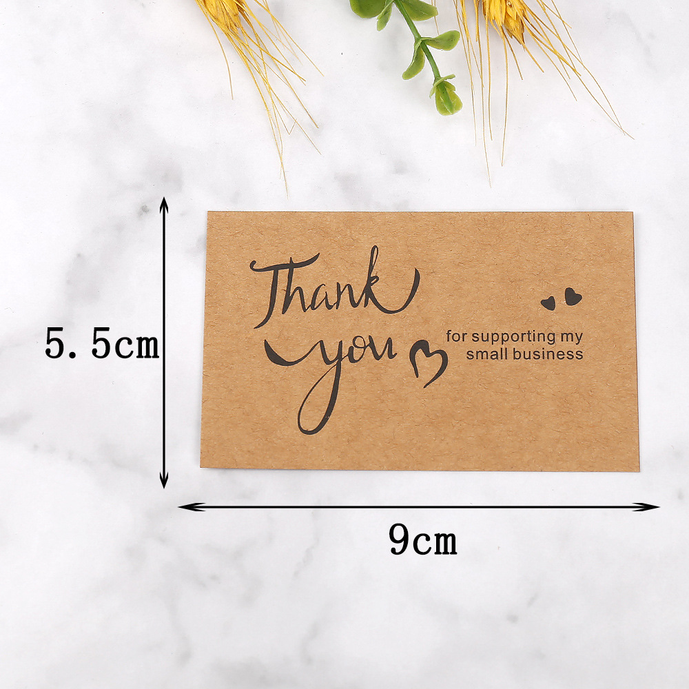 50pcs Thank You Cards Kraft Pa - Wedding Decor Supply Store ulasan dan harga