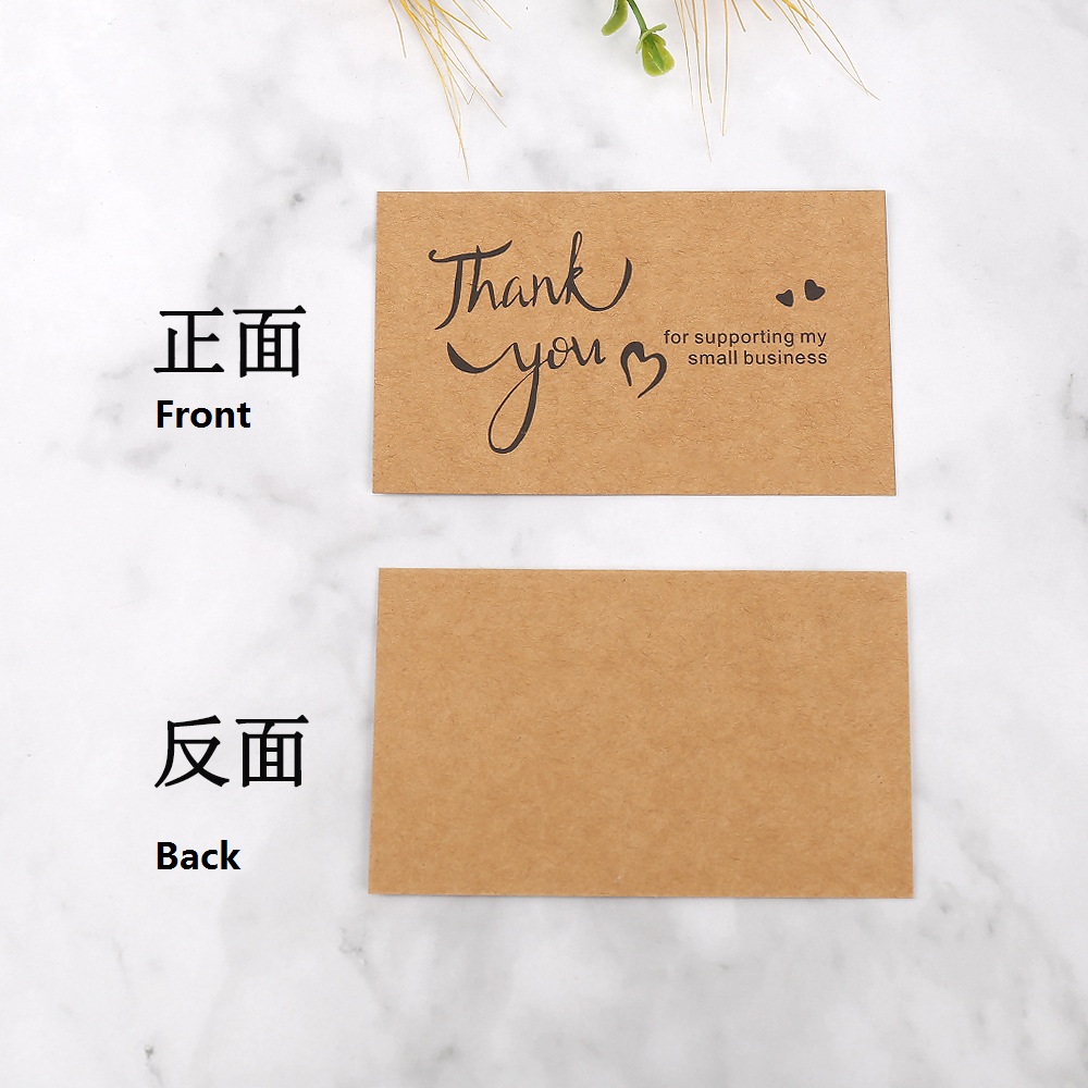 50pcs Thank You Cards Kraft Pa - Wedding Decor Supply Store ulasan dan harga