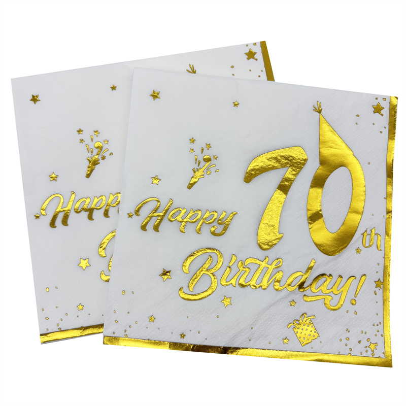 10Pcs Gold Happy 70th Birthday - Table Number Gold ulasan dan harga