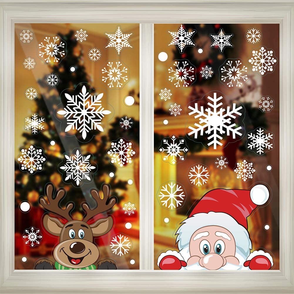 Christmas Window Clings Sticke - Wedding Decor Supply Store ulasan dan harga
