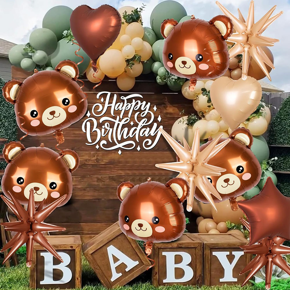 Bear Balloon, Aluminum Foil Ba - Wedding Zoo ulasan dan harga