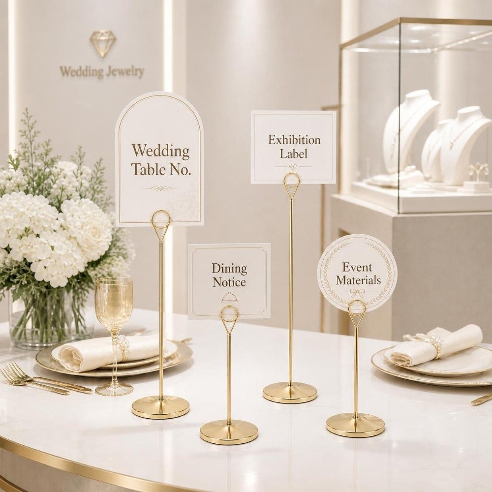Metal Table Number Holder Larg - Table Number Gold ulasan dan harga