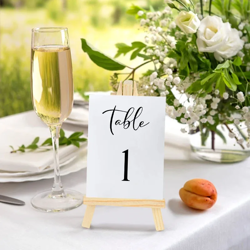 10pcs Wood Mini Easel Frame De - Table Number Gold ulasan dan harga